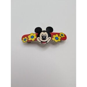 Girl's Vtg Disney Mickey Mouse Hair Barrette Tight‎ Clip 90s Flowers
